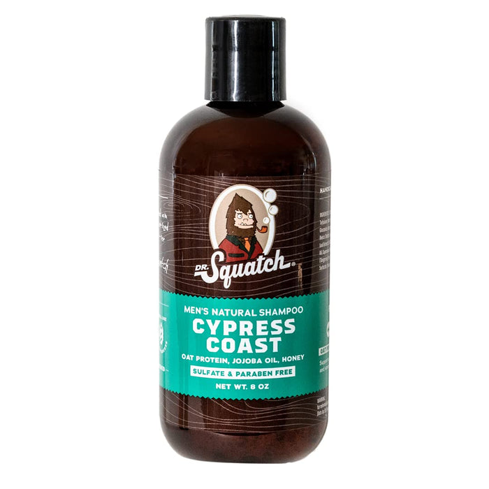 Dr. Squatch Cypress Coast Men’s Shampoo – Natural Moisturizing Shampoo for Healthy, Full, Hydrated Hair – 12oz