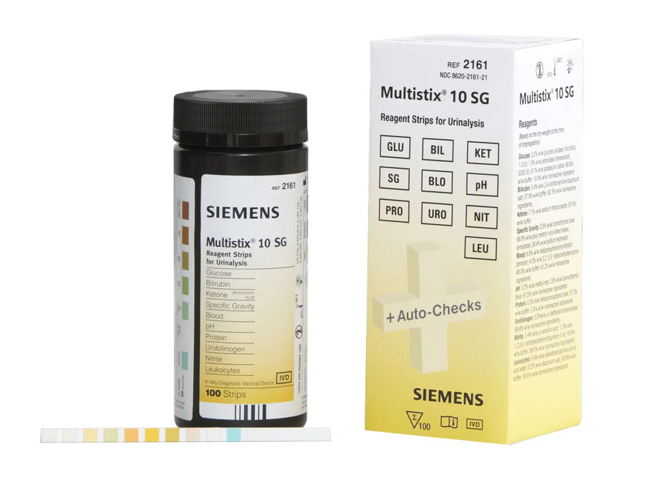 Siemens Healthcare Diagnostics 2161 MultiStix 10 SG Reagent Strips, CLIA Waived (Pack of 100)