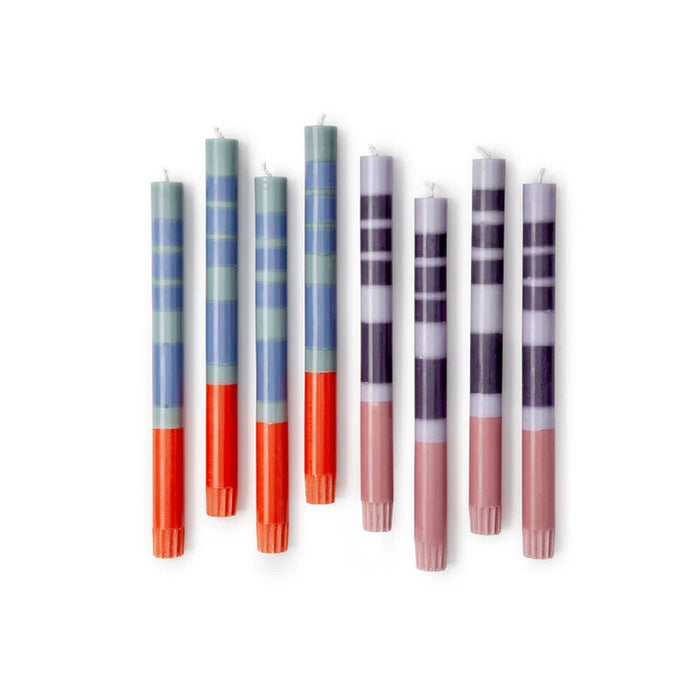 Stripe Coloured Candles