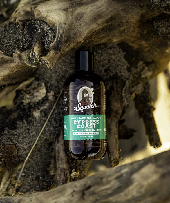 Dr. Squatch Cypress Coast Men’s Shampoo – Natural Moisturizing Shampoo for Healthy, Full, Hydrated Hair – 12oz