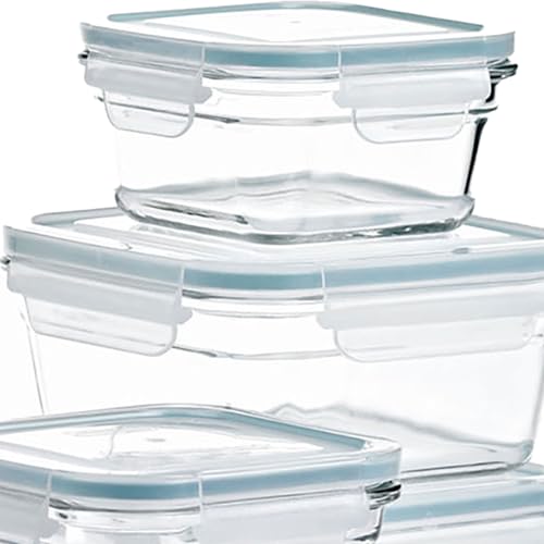 Glasslock 24-Piece Glass Food Storage Container Set with Lids – Oven & Microwave Safe, BPA-Free Meal Prep Containers