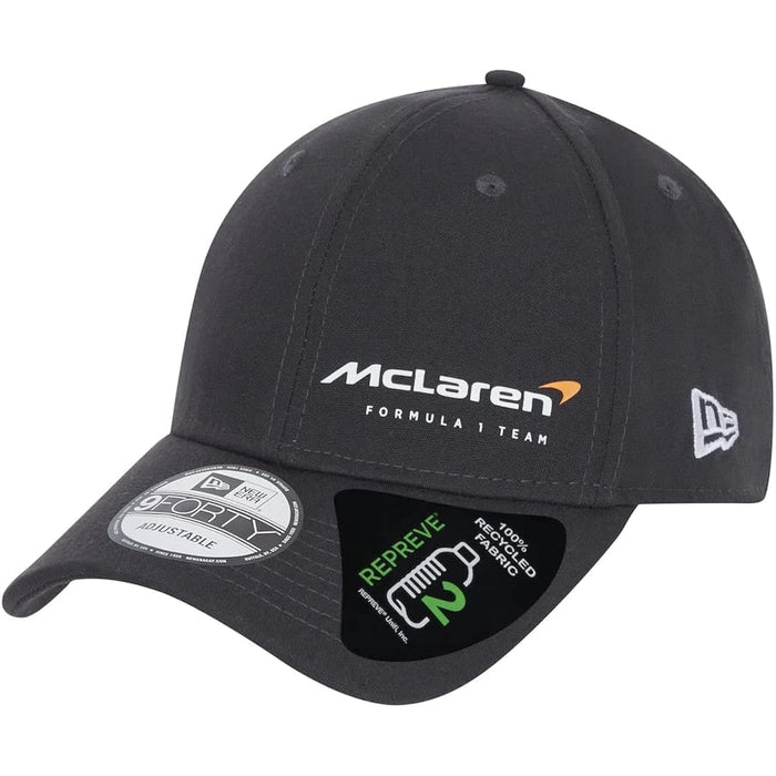 McLaren F1 Essentials Logo Cap – Curved Peak Adjustable Snapback Hat by New Era (Multiple Colors)