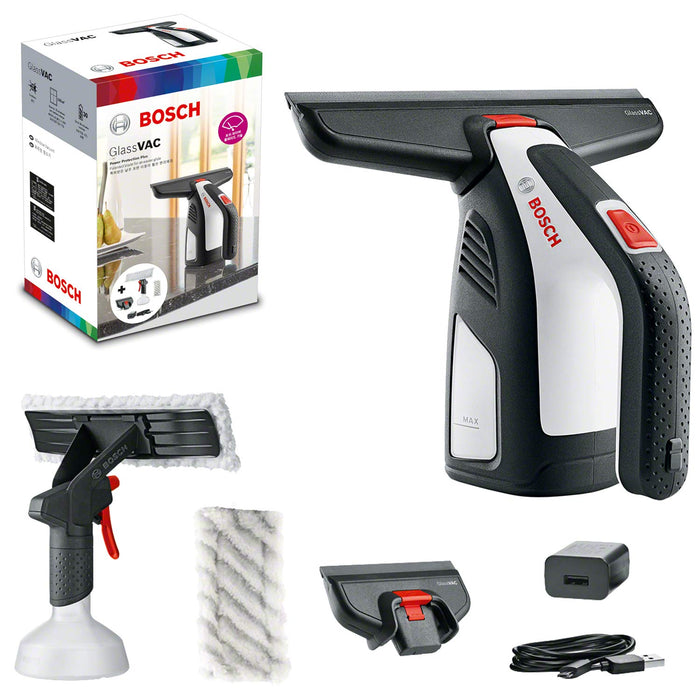Bosch GlassVAC Cordless Window Vacuum Cleaner – Rechargeable Battery Powered Streak-Free Cleaning