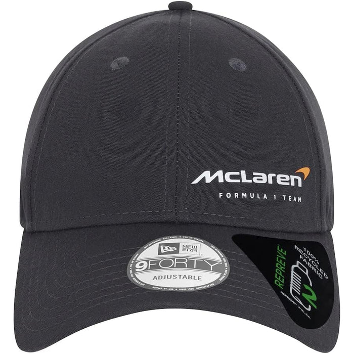 McLaren F1 Essentials Logo Cap – Curved Peak Adjustable Snapback Hat by New Era (Multiple Colors)