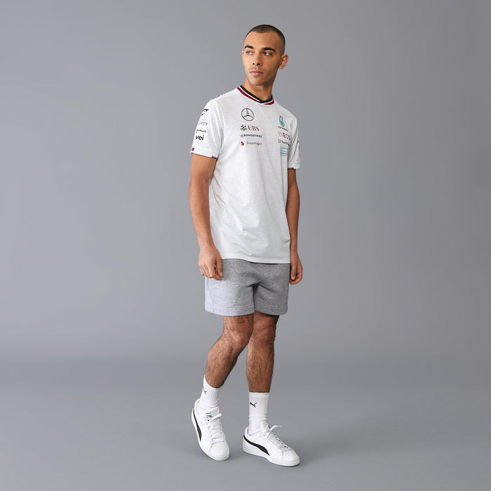 Mercedes AMG Petronas F1 Men’s 2024 Team Driver T-Shirt – Official White Fan Apparel (Size L)