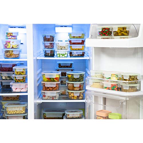Glasslock 24-Piece Glass Food Storage Container Set with Lids – Oven & Microwave Safe, BPA-Free Meal Prep Containers