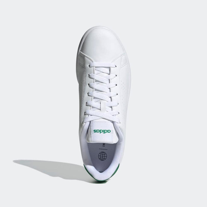 adidas Advantage Men’s Sneakers – Cloud White / Collegiate Green, Low-Top Casual Shoe