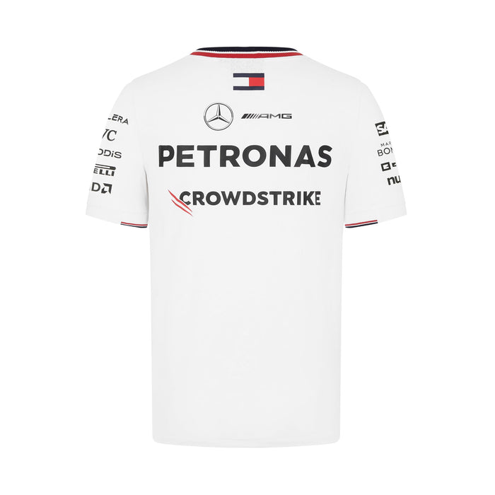 Mercedes AMG Petronas F1 Men’s 2024 Team Driver T-Shirt – Official White Fan Apparel (Size L)