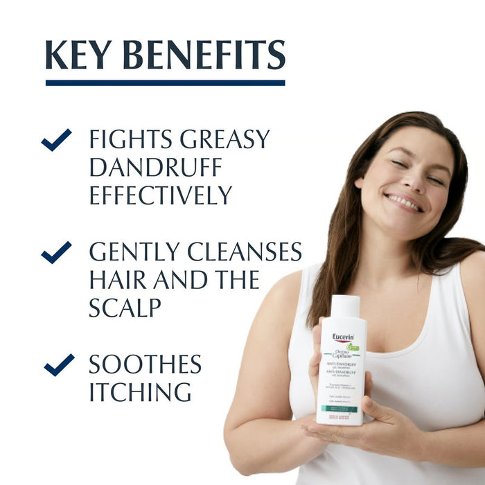 Eucerin DermoCapillaire Anti-Dandruff Shampoo for Sensitive Scalp, 250ml