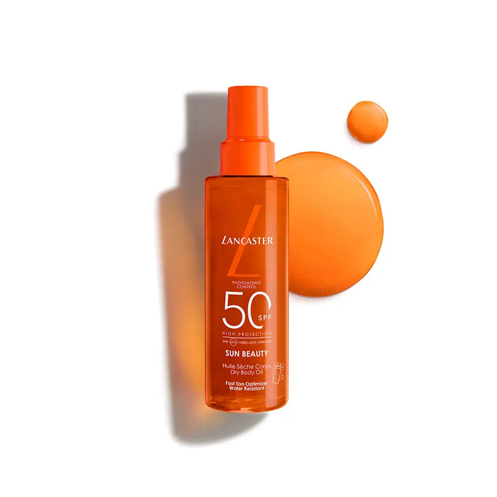 Lancaster Sun Beauty Dry Oil – SPF 50 Fast Tan Optimizer, 5 oz