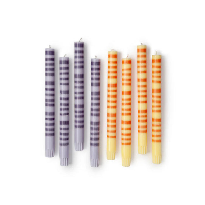Stripe Coloured Candles